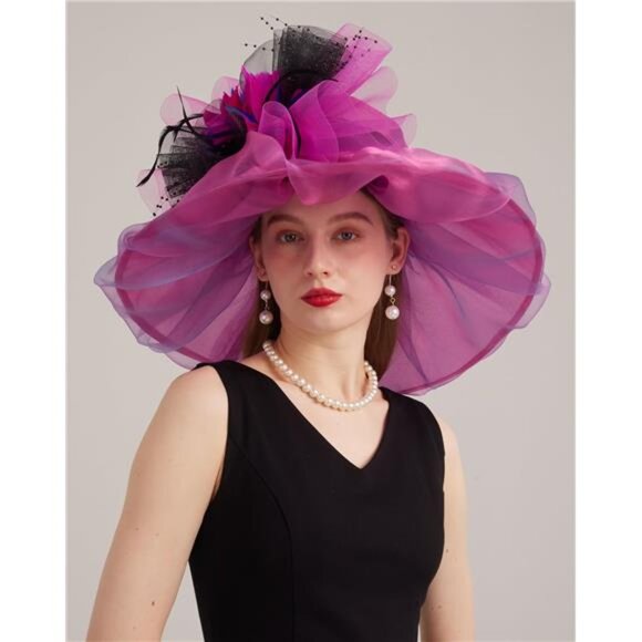 Women's Kentucky Derby Church Dress Hat Stylea-rose - Picture 5 of 6